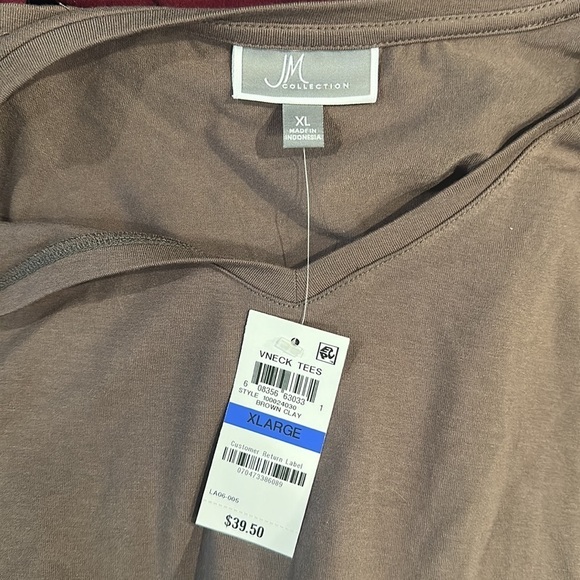 NWT JM Collection Vneck long sleeve shirt size XL women’s - Picture 7 of 10